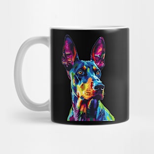 Doberman Colorfull Pop Art Design For Dog Onwer Mug